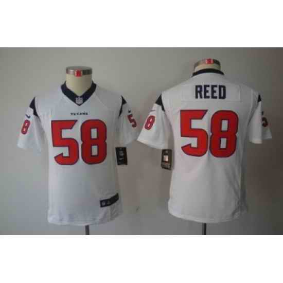 Youth Nike Houston Texans #58 Brooks Reed White Color[Youth Limited Jerseys]